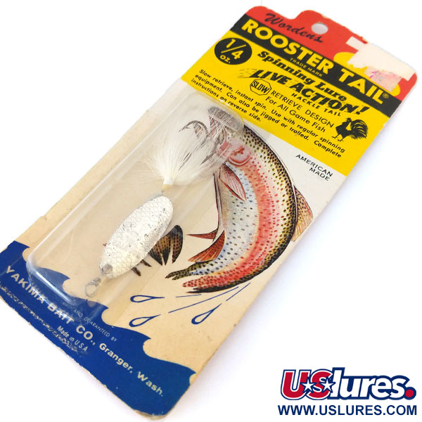 Yakima Bait Worden’s Original Rooster Tail 4, 1/4oz Silver spinning lure #10379