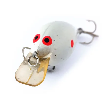 Vintage Norman Little N, 1/2oz White fishing lure #10392
