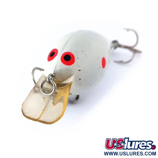 Vintage Norman Little N, 1/2oz White fishing lure #10392