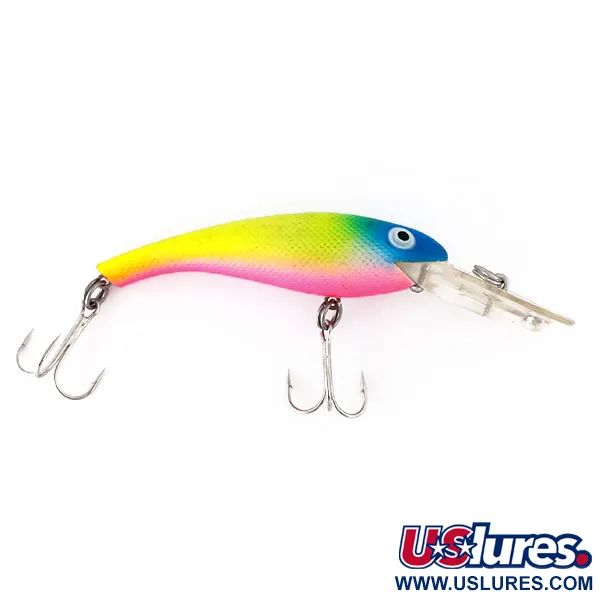 Vintage   Cotton Cordell Wally Diver, 1/2oz Rainbow fishing lure #10397