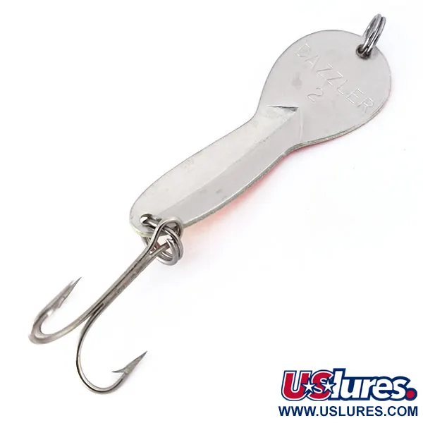  Acme Dazzler #2 UV, 1/4oz Yellow / Orange / Nickel fishing spoon #10400