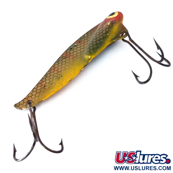 Vintage Heddon Sonar 433, 1/2oz Red / Yellow / Red fishing spoon #10405