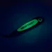 Vintage   Hopkins Smoothie Jig Lure UV Glow, 2/5oz Green / Pink / Nickel fishing spoon #10424