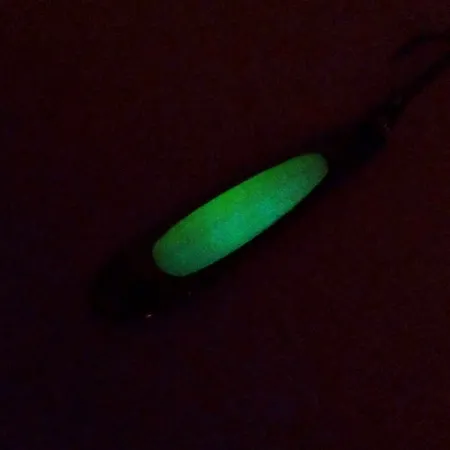 Vintage Hopkins Smoothie Jig Lure UV Glow, 2/5oz Green / Pink / Nickel fishing spoon #10424
