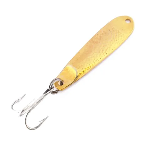 Vintage Hopkins Shorty 45 Jig Lure, 1/2oz Hammered Gold fishing spoon #10426