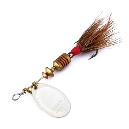 Vintage Mepps Aglia 1 Dressed, 1/8oz Black / White spinning lure #10433