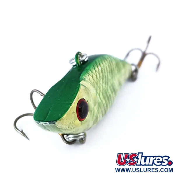 Vintage   Bass Pro Shops Tourney Special Rattle Bait, 1/3oz Rainbow Green fishing lure #10444