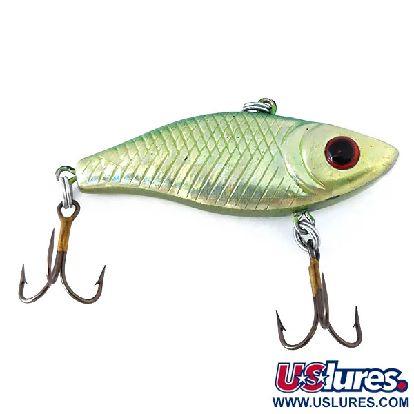 Vintage   Bass Pro Shops Tourney Special Rattle Bait, 1/3oz Rainbow Green fishing lure #10444