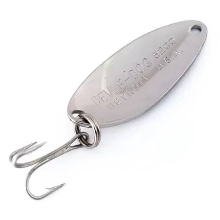 Vintage Eppinger Dardevle Devle Dog 5200, 1/4oz Nickel fishing spoon #10446