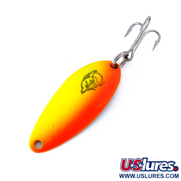 Eppinger Dardevle Devle Dog 5200 UV, 1/4oz Yellow / Orange / Nickel fishing spoon #10450