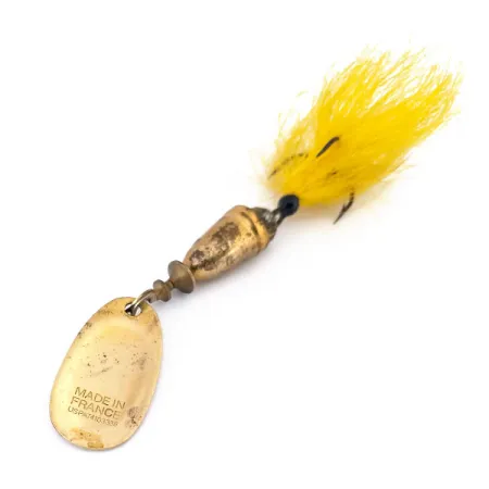 Vintage Blue Fox Super Vibrax 3 Foxtail, 1/4oz Brass spinning lure #10475