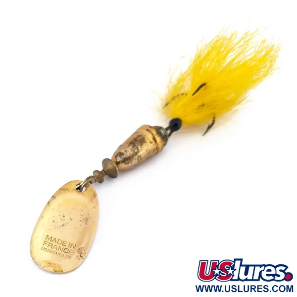 Vintage   Blue Fox Super Vibrax 3 Foxtail, 1/4oz Brass spinning lure #10475