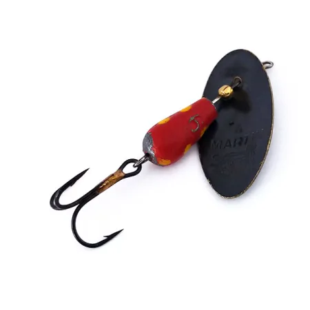 Vintage Panther Martin 6, 3/16oz Black / Red / Gold / Yellow spinning lure #10482