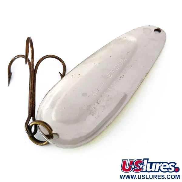 Vintage Nebco Aqua Spoon, 3/5oz Yellow / Red / Nickel fishing spoon #10504