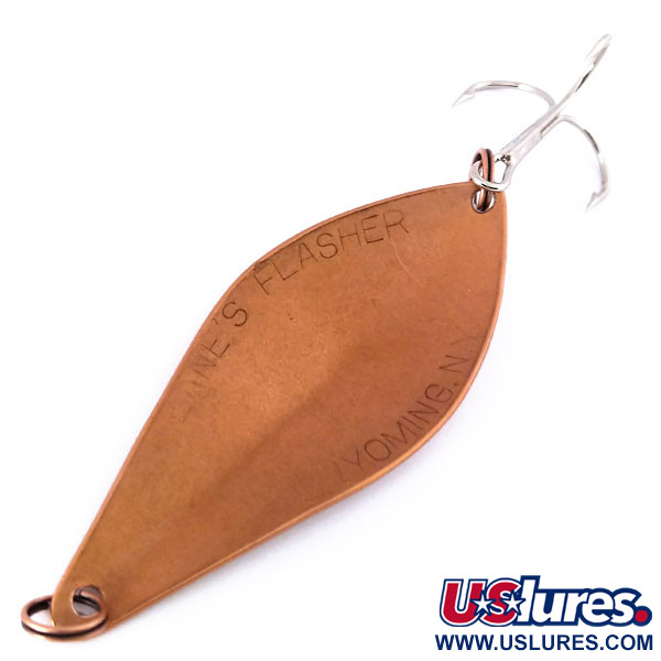 Vintage  Lanes Tackle & Bait Lane's Flasher, 1/2oz Copper fishing spoon #10506