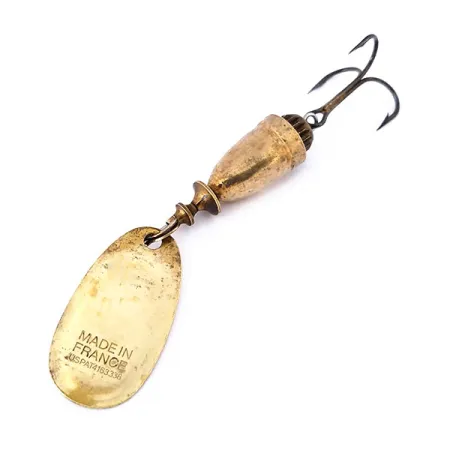 Vintage Blue Fox Super Vibrax 3, 1/4oz Brass spinning lure #10514