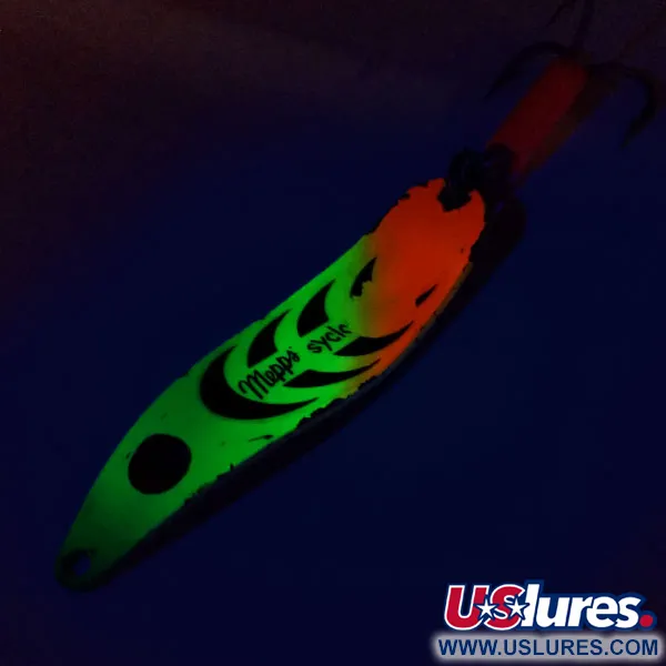 Vintage   Mepps Syclops 2 UV, 3/5oz Fire Tiger fishing spoon #10538