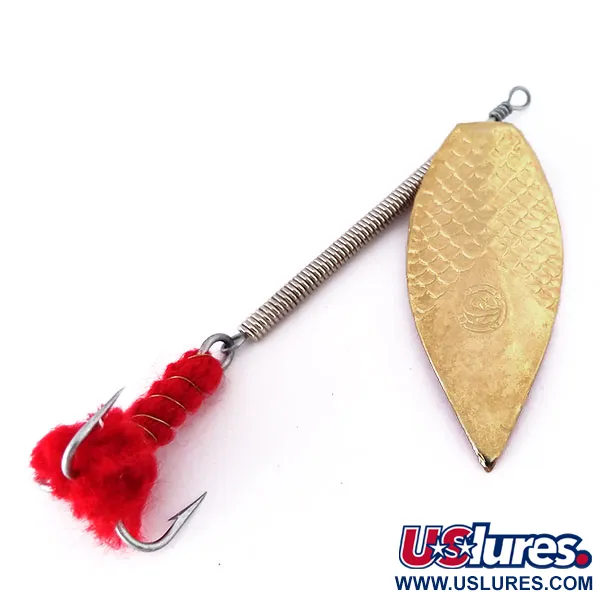   Panther Martin Francese Tirlindada con Lana, 3/16oz Gold / Red spinning lure #10549