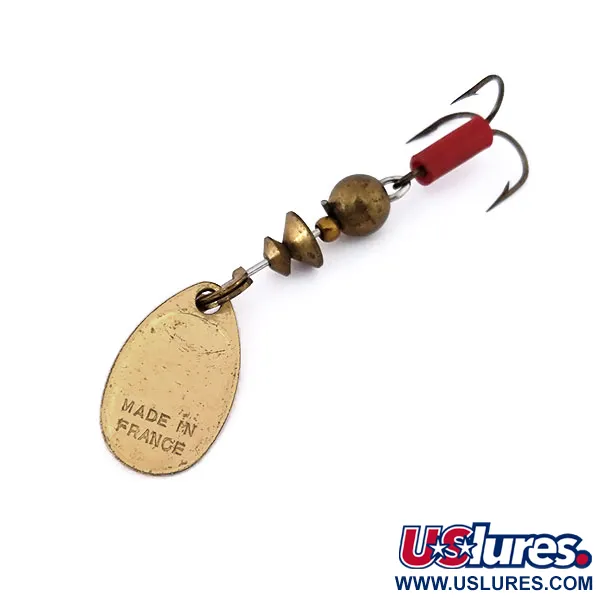 Vintage   Mepps Aglia 0, 3/32oz Brass spinning lure #10558