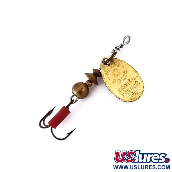 Vintage   Mepps Aglia 0, 3/32oz Brass spinning lure #10558