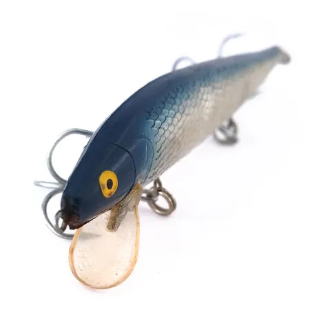Vintage Whopper Stopper HELLCAT, 1/2oz Silver / Blue fishing lure #10564