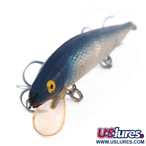 Vintage Whopper Stopper HELLCAT, 1/2oz Silver / Blue fishing lure #10564