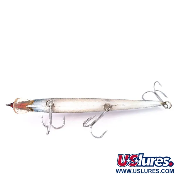 Vintage Whopper Stopper HELLCAT, 1/2oz Silver / Blue fishing lure #10564
