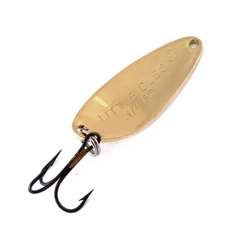 Vintage Acme Little Cleo, 1/4oz Brown Trout / Gold fishing spoon #10567