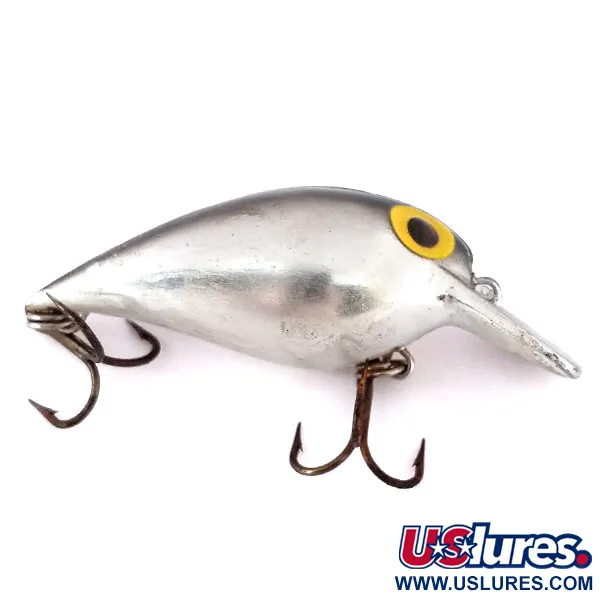 Vintage   Storm Short Wart Pre Rapala, 1/4oz Silver fishing lure #17830