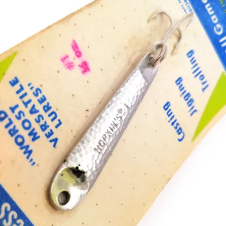 Hopkins s1 Jig Lure, 1/3oz Hammered Nickel fishing spoon #10578