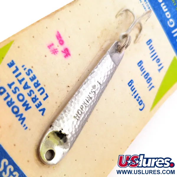   Hopkins s1 Jig Lure, 1/3oz Hammered Nickel fishing spoon #10578