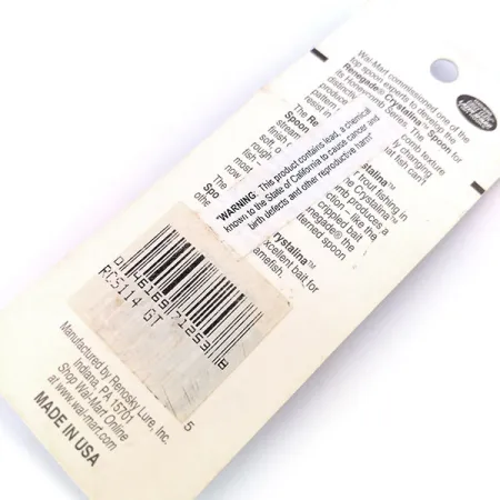 Renegade Crystalina Spoon, 2/5oz Golden Fish fishing spoon #10579