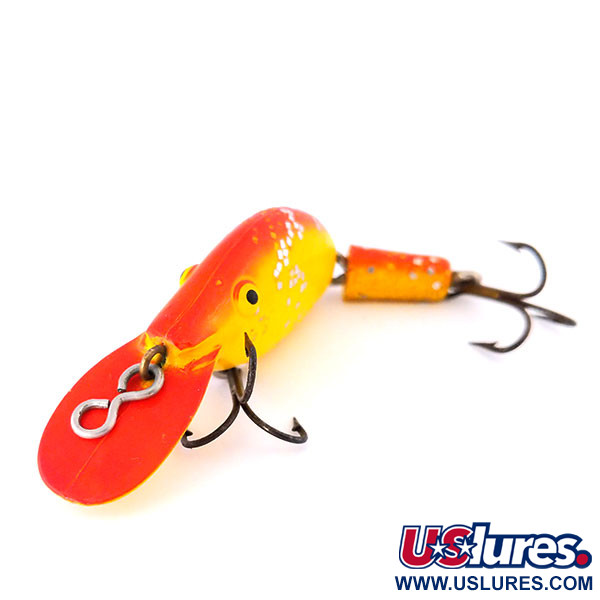 Vintage Eppinger Sparkle Tail, 3/16oz Yellow / Red / Glitter fishing lure  #10592