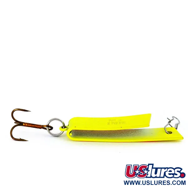 Vintage  South Bend Super-Duper 503 UV, 1/8oz Yellow / Red fishing spoon #10602