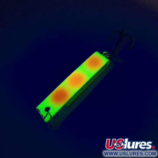 Vintage  South Bend Super-Duper 503 UV, 1/8oz Yellow / Red fishing spoon #10602