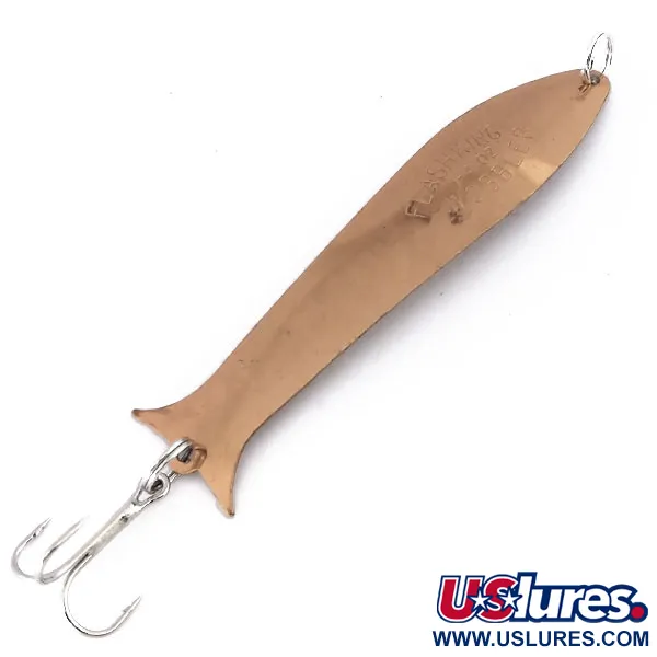 Vintage Acme Flash-King Wobbler, 1/4oz Copper fishing spoon #10613