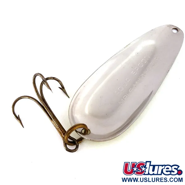 Vintage Nebco Aqua Spoon UV, 3/5oz Yellow / Red / Nickel fishing spoon #10623