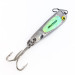 Vintage   Hopkins Smoothie Glow Jig Lure, 3/4oz Nickel / Red / Glow fishing spoon #10628
