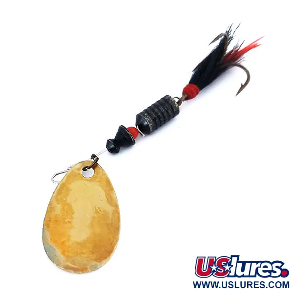 Vintage   South Bend 3, 1/4oz Brass spinning lure #10636