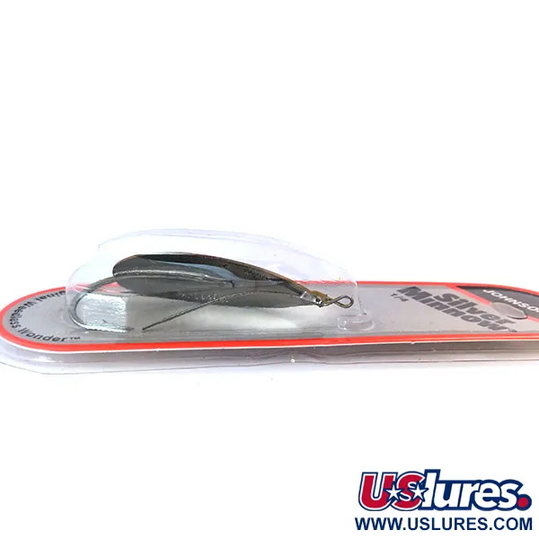    Johnson Silver Minnow, 1/4oz green/orange/nickel fishing spoon #20049