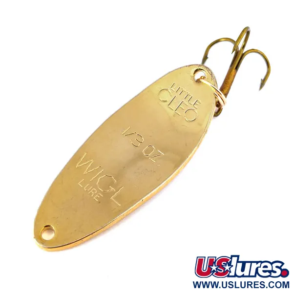 Vintage Acme Little Cleo , 1/3oz Gold fishing spoon #10644