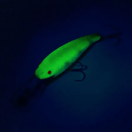 Vintage Cotton Cordell Wally Diver UV, 1/4oz Chartreuse fishing lure #10647