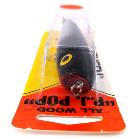 Luhr Jensen P.J.POP Wooden Hand-made lure, 3/5oz Silver / Black fishing lure #10658