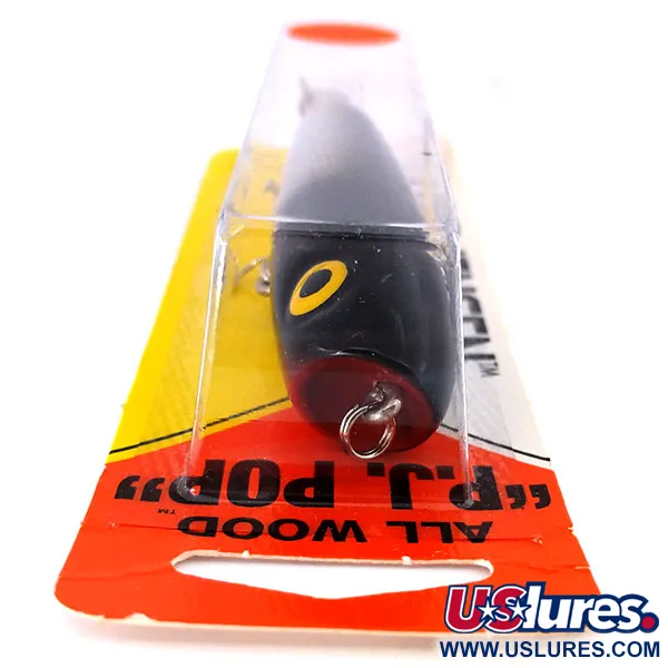   Luhr Jensen P.J.POP Wooden Hand-made lure, 3/5oz Silver / Black fishing lure #10658