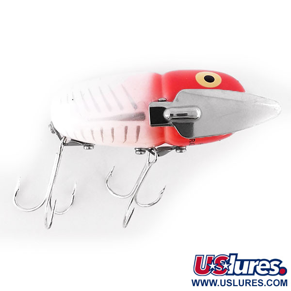   Heddon Crazy Crawler , 1/2oz Red / White fishing lure #10669