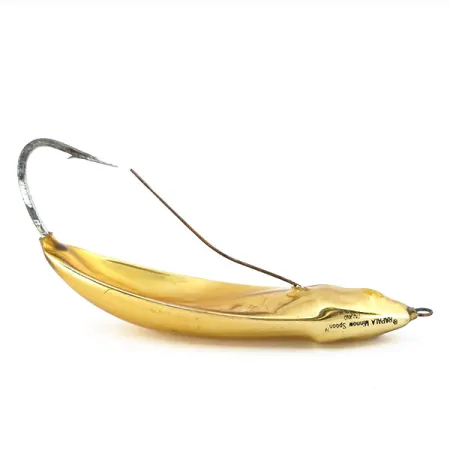 Vintage Weedless Rapala Minnow Spoon , 3/4oz Gold fishing spoon #10673
