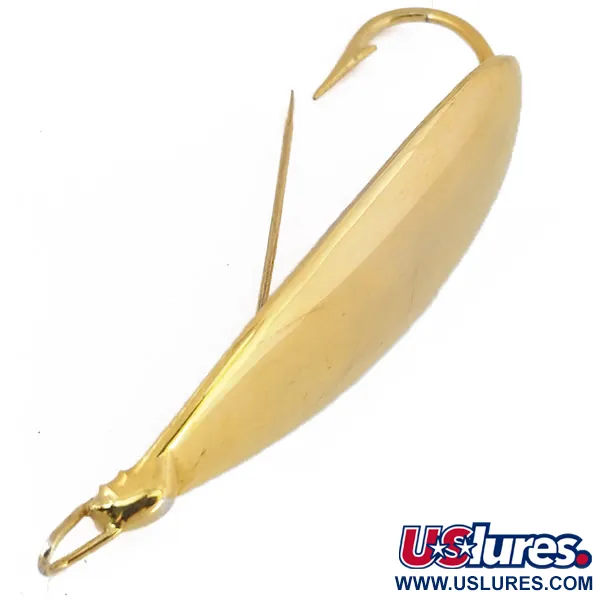 Vintage   Weedless Johnson Silver Minnow, 2/5oz Gold fishing spoon #10674