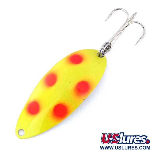  Seneca Little Cleo (Hula Girl) trolling spoon, 3/16oz Yellow / Red / Nickel fishing spoon #10680