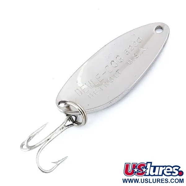 Vintage  Eppinger Dardevle Devle Dog 5200, 1/4oz Nickel fishing spoon #10682