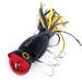   Fred Arbogast Hula Popper, 1/3oz Black / Red fishing lure #10687